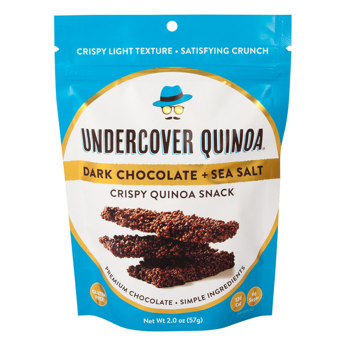 Undercover Quinoa Dark Chocolate and Sea Salt Snack Pouch - 12 Count