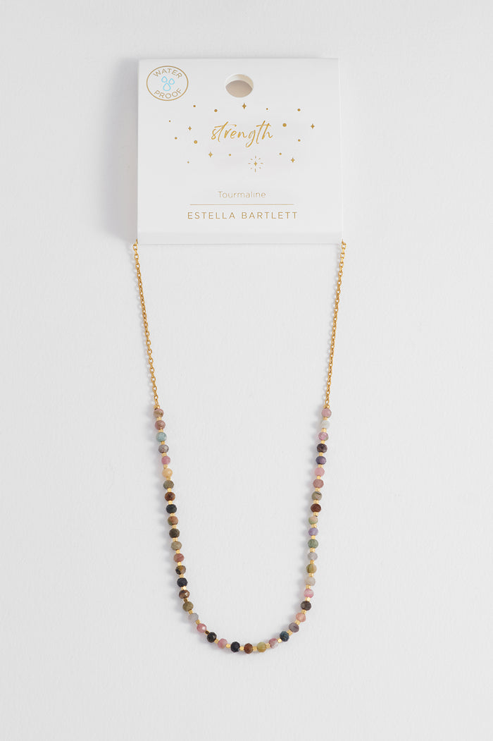 Wellness Tourmaline Amelia Gemstone Necklace