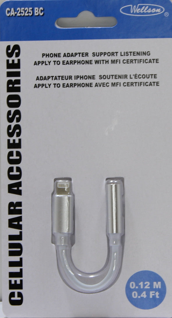 WELLSON Lightning to 3.5mm Audio Adaptor - CA-2525