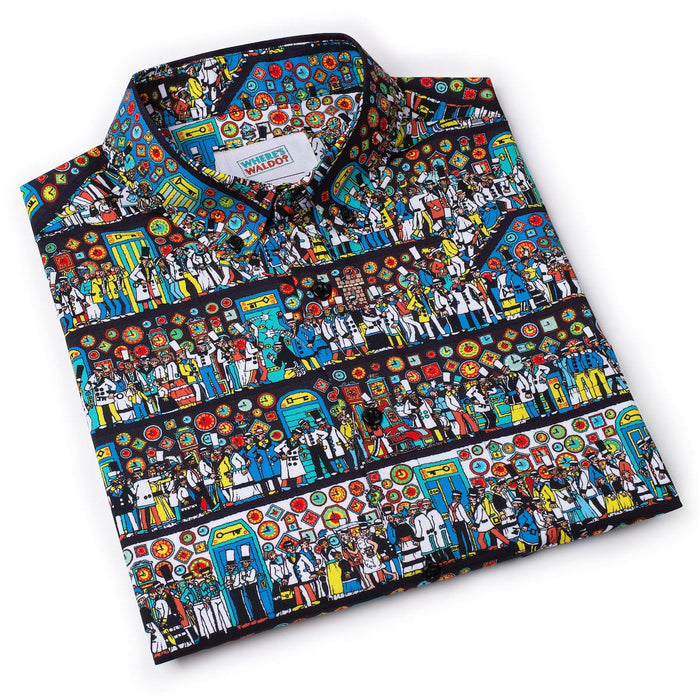 RSVLTS Where's Waldo Short Sleeve Shirt Where's Waldo "The Corridors of Time" – KUNUFLEX Short Sleeve Shirt Where's Waldo "The Corridors of Time" – KUNUFLEX Short Sleeve Shirt