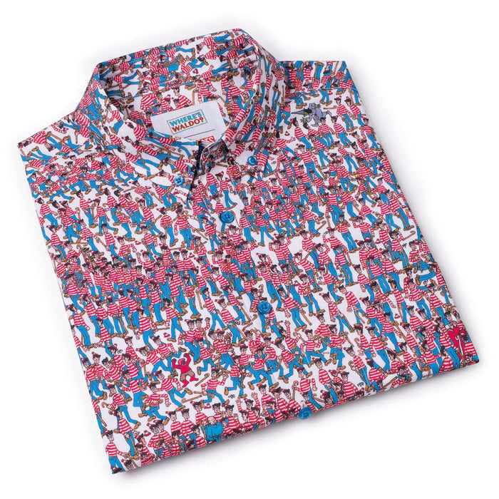 RSVLTS Where's Waldo Short Sleeve Shirt Where's Waldo "There's Waldo!" – KUNUFLEX Short Sleeve Shirt Where's Waldo "There's Waldo!" – KUNUFLEX Short Sleeve Shirt