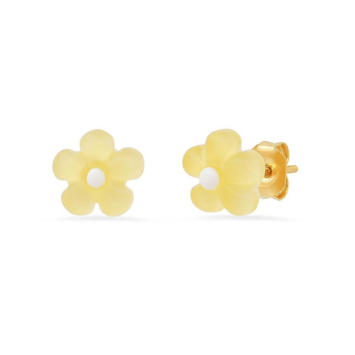 Whimsical Daisy Studs in Yellow