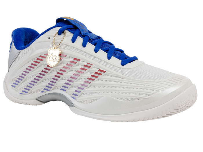 09629-104-M | HYPERCOURT EXPRESS 3 60TH | WIMBLEDON WHITE/DAZZLING BLUE/SILVER/MARS RED