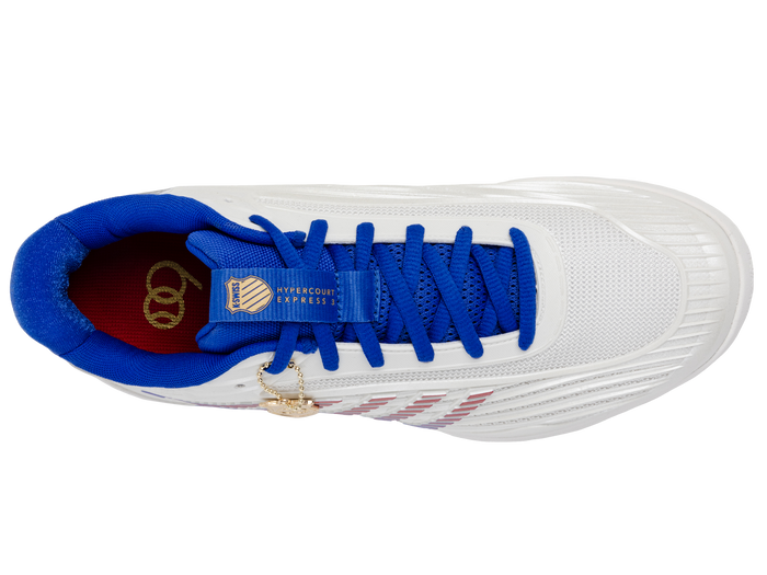 09629-104-M | HYPERCOURT EXPRESS 3 60TH | WIMBLEDON WHITE/DAZZLING BLUE/SILVER/MARS RED