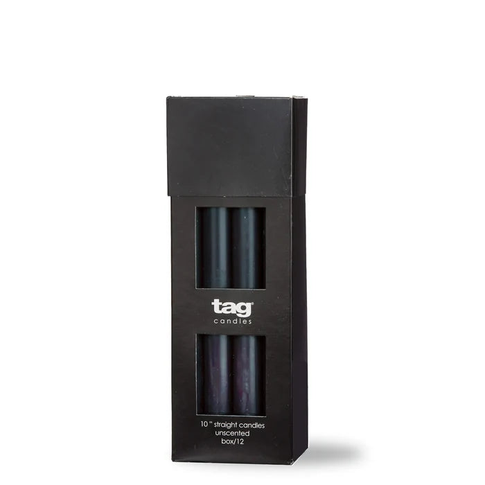 10" Black straight candle