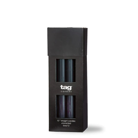 10" Black straight candle