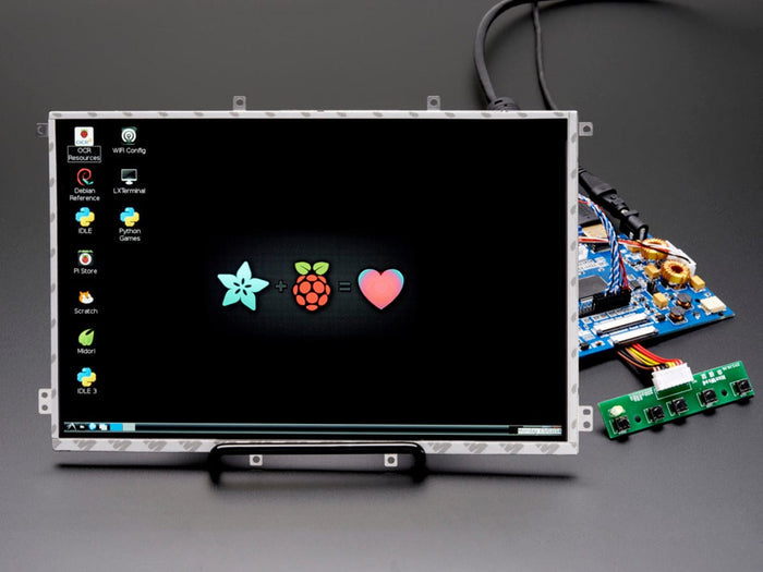 10.1" Display & Audio 1280x800 IPS - HDMI/VGA/NTSC/PAL [Discontinued] by The Pi Hut - The Pi Hut