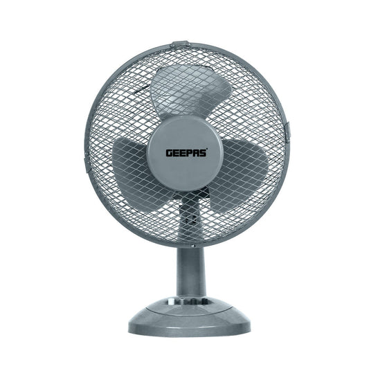 12-Inch Grey Portable Oscillating Desk Fan