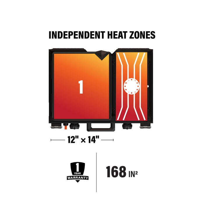 With an independent heat zone and side burner, you can cook your meal and heat up sauces or sides simultaneously.