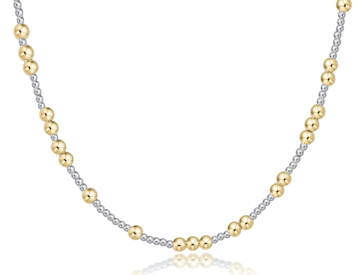 15" Choker Beaded - Hope Unwritten Mixed Metal 4mm