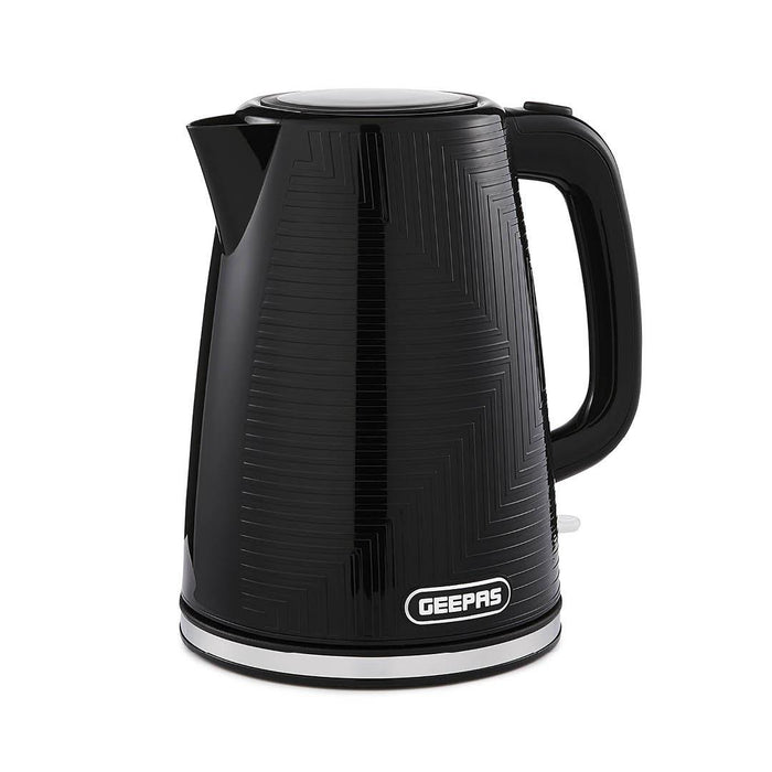 1.7L Black Cordless Electric Kettle - 3000W Fast Boiling, Stainless Steel