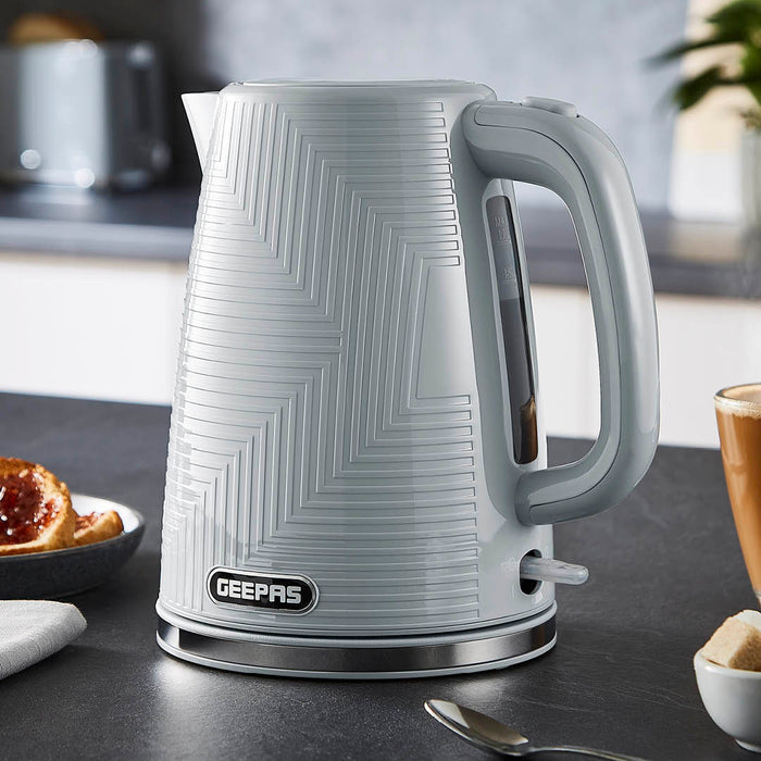 1.7L Opus Grey Textured Cordless Electric Kettle 3000W