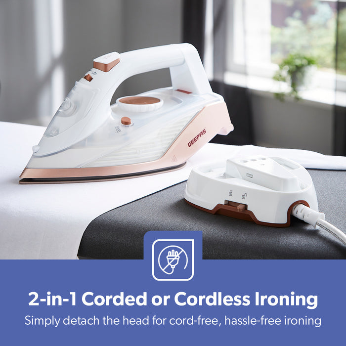 2-In-1 Self-Cleaning Cored and Cordless Steam Iron