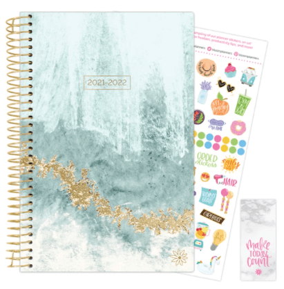 2021-22 Soft Cover Daily Planner & Calendar, Crystal Blue