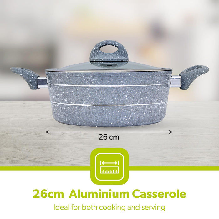 26cm Forged Aluminium Non-Stick Casserole Dish
