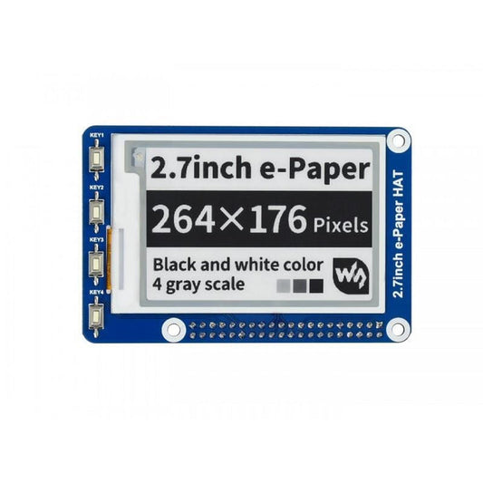 2.7" E-Ink Display HAT by Waveshare - The Pi Hut