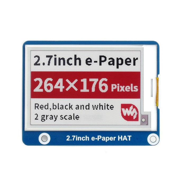 Three-colour 2.7" E-Ink Display HAT (B) [discontinued] by Waveshare - The Pi Hut