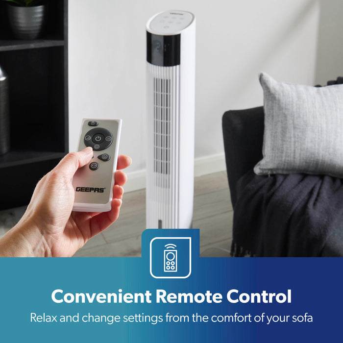3-In-1 Air Cooler, Tower Fan and Humidifier In White 42"