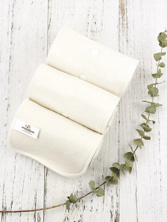 3-Layer Hemp Cotton Cloth Diaper Insert with Snaps