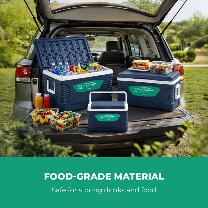 3-Piece Blue Insulated Ice Cooler Chests (5L, 25L & 50L)