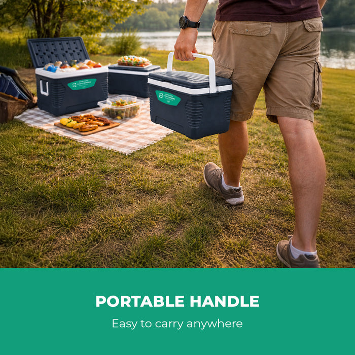3-Piece Blue Insulated Ice Cooler Chests (5L, 25L & 50L)