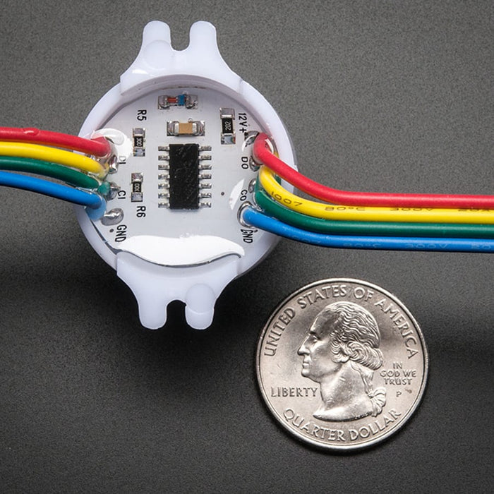 30mm Dots - 12V Digital RGB LED Pixels (Strand of 20) (WS2801) by Adafruit - The Pi Hut