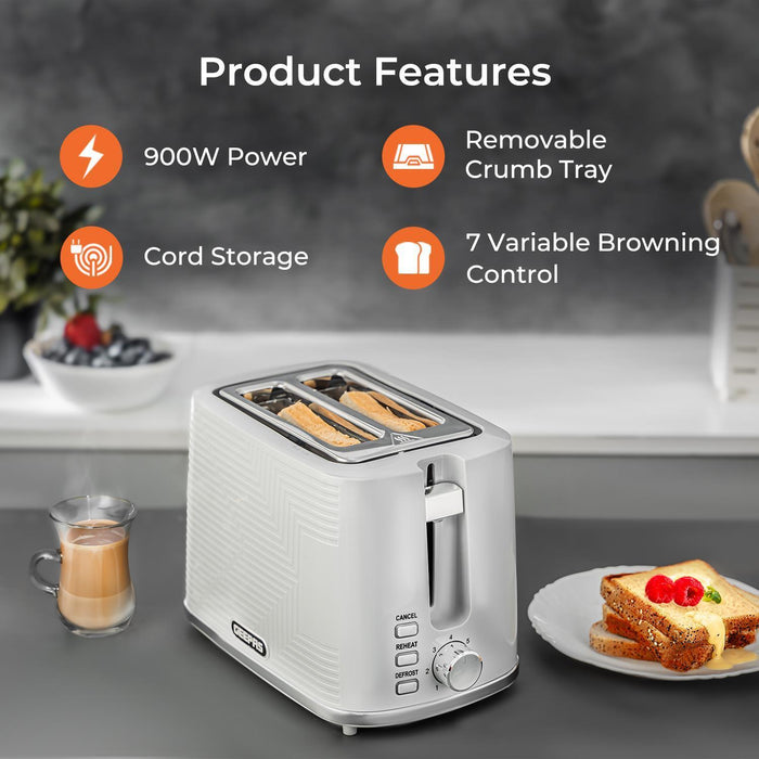 3.5L Vortex Air Fryer, 2-Slice Toaster & 1.7L Kettle Set In Grey