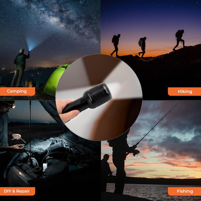 450M Range Super-Bright LED Rechargeable Flashlight