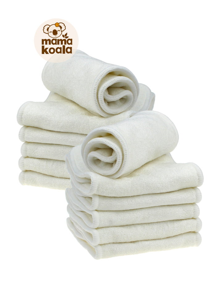 5-Layer Bamboo Cloth Diaper Insert NO Snaps- Heavy Wetters Solution