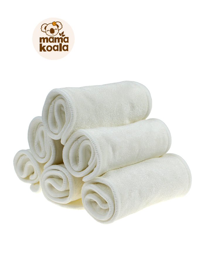 5-Layer Bamboo Cloth Diaper Insert with Snaps - No Microfiber!