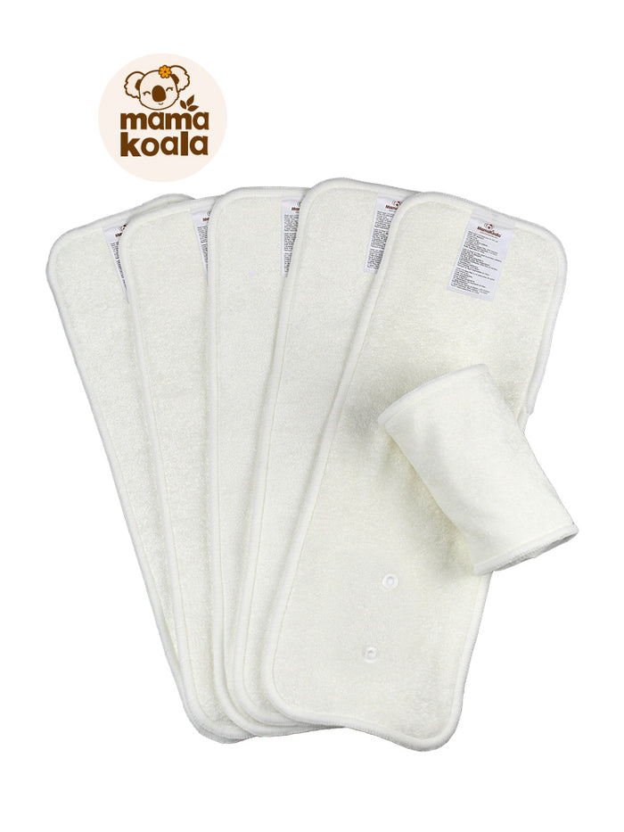5-Layer Bamboo Cloth Diaper Insert with Snaps - No Microfiber!