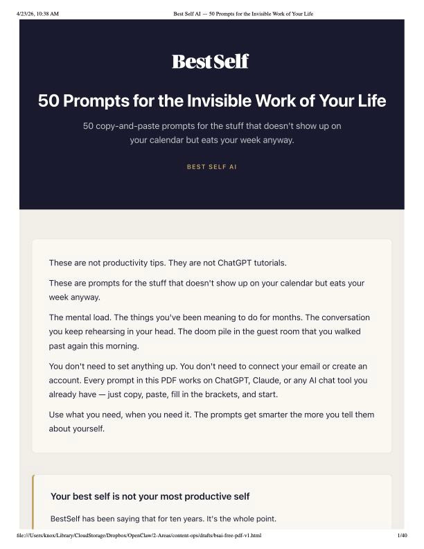 50 Prompts for the Invisible Work of Your Life cover