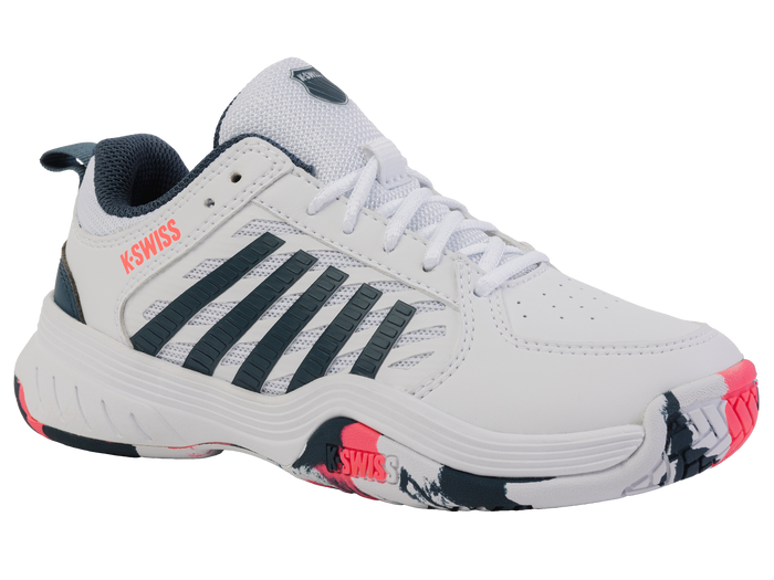 54428-129-M | COURT EXPRESS 2 | WHITE/STARGAZER/NEON BLAZE