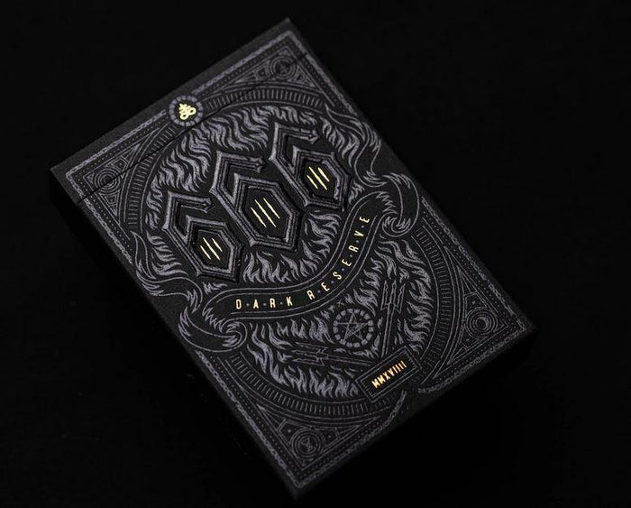666 Dark Reserves Gold Foil Playing Cards Playing Cards by Riffle Shuffle Playing Card Company