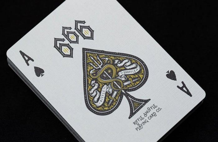 666 Dark Reserves Gold Foil Playing Cards Playing Cards by Riffle Shuffle Playing Card Company