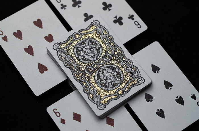 666 Dark Reserves Gold Foil Playing Cards Playing Cards by Riffle Shuffle Playing Card Company