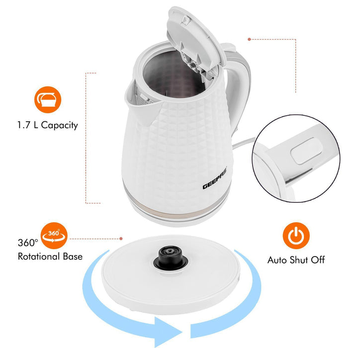 8L Dual Basket Air Fryer, 1.7L Kettle & 4 Slice Bread Toaster Matching Set