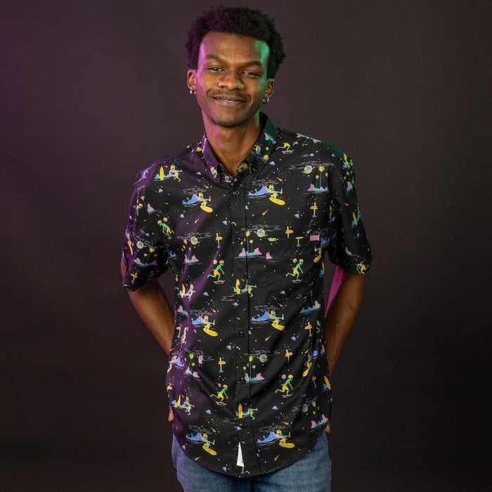 RSVLTS RSVLTS Short Sleeve Shirt ‘90s Retro Pack "Space Beach" – KUNUFLEX Short Sleeve Shirt