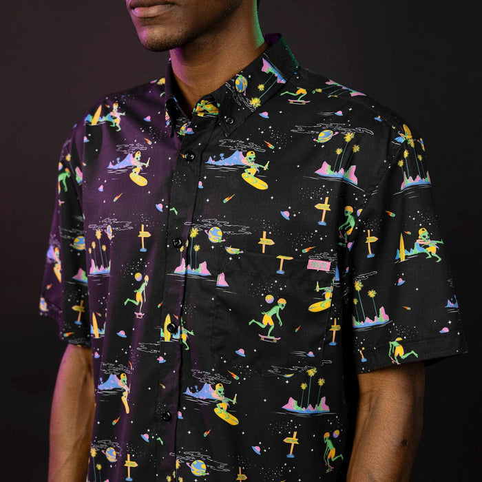 RSVLTS RSVLTS Short Sleeve Shirt ‘90s Retro Pack "Space Beach" – KUNUFLEX Short Sleeve Shirt