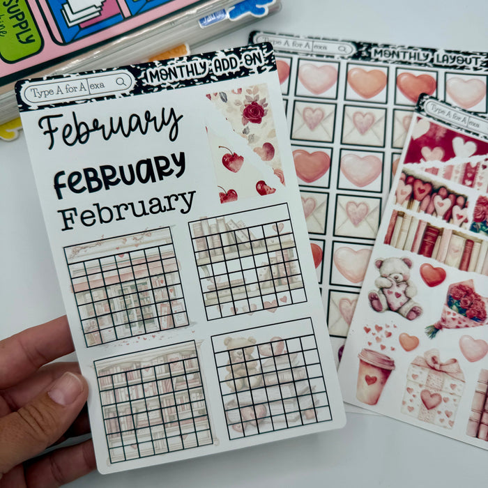 Love Letters Monthly Layout Sticker Kit