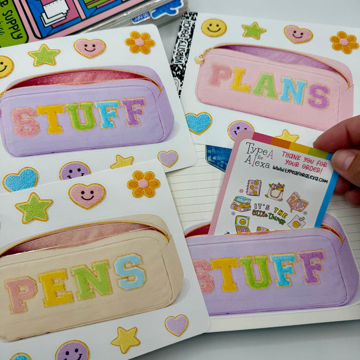 Varsity Pouch Jumbo Journaling Sticker Pocket