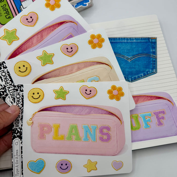 Varsity Pouch Jumbo Journaling Sticker Pocket