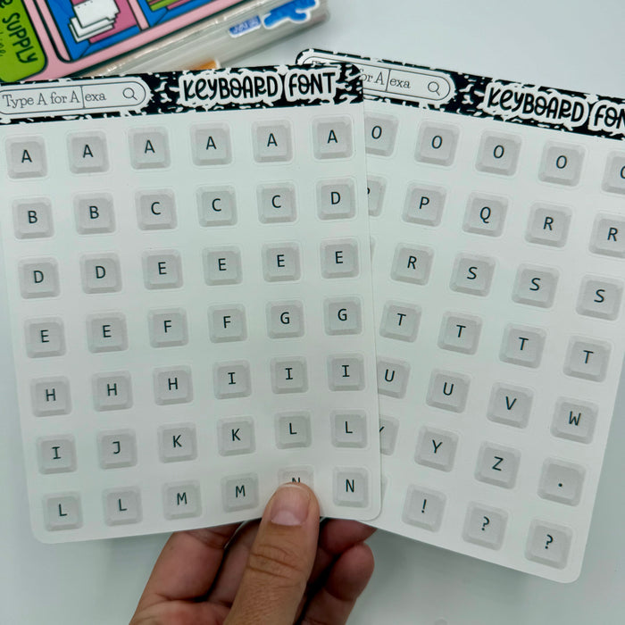 Keyboard Font Stickers