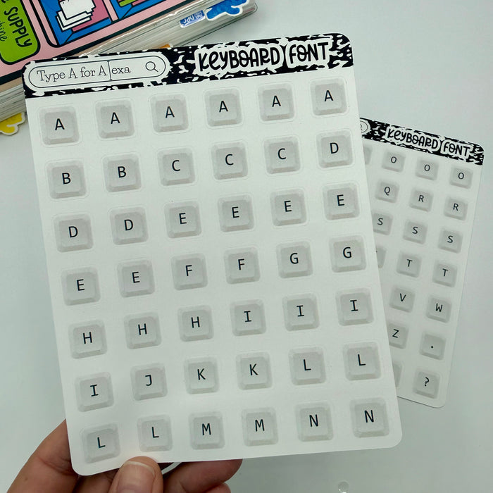 Keyboard Font Stickers