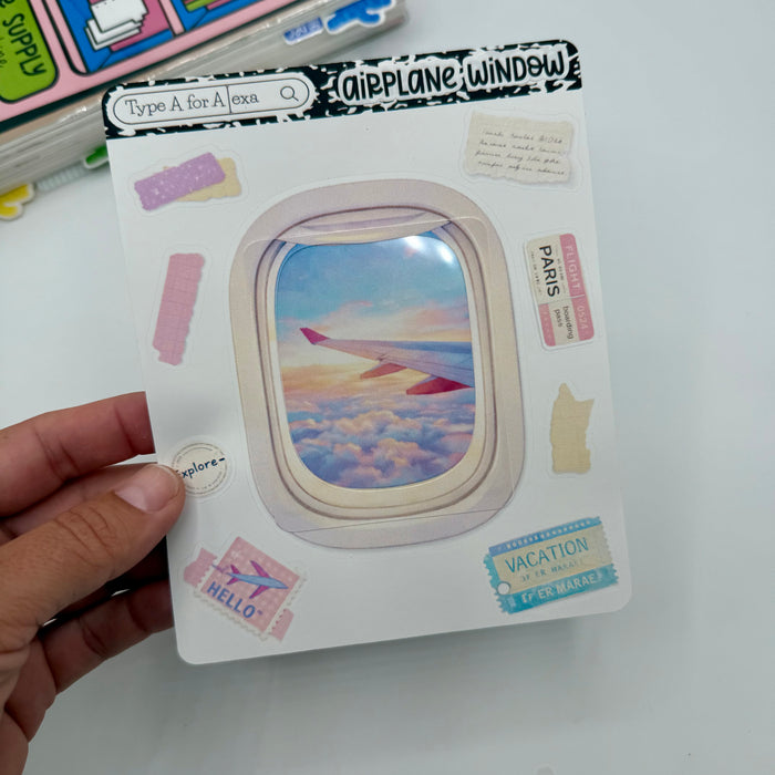 Airplane Window Jumbo Journaling Sticker Frame