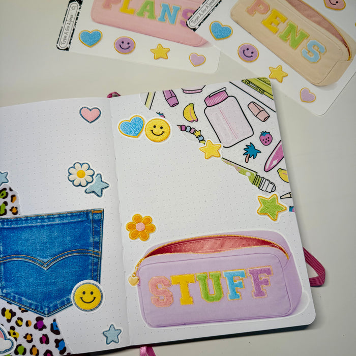 Varsity Pouch Jumbo Journaling Sticker Pocket