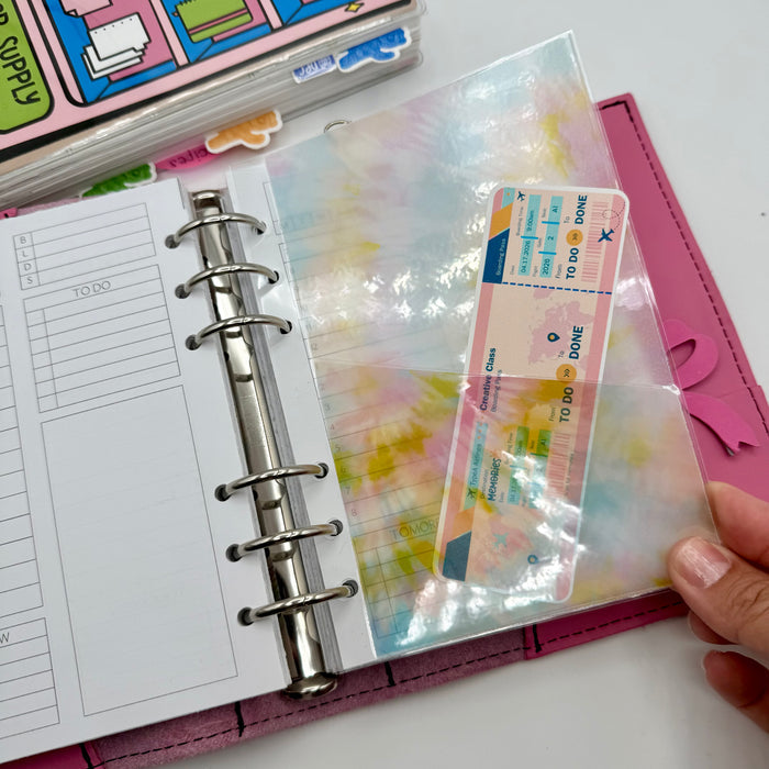 Tie Dye Vellum Pocket Dashboard