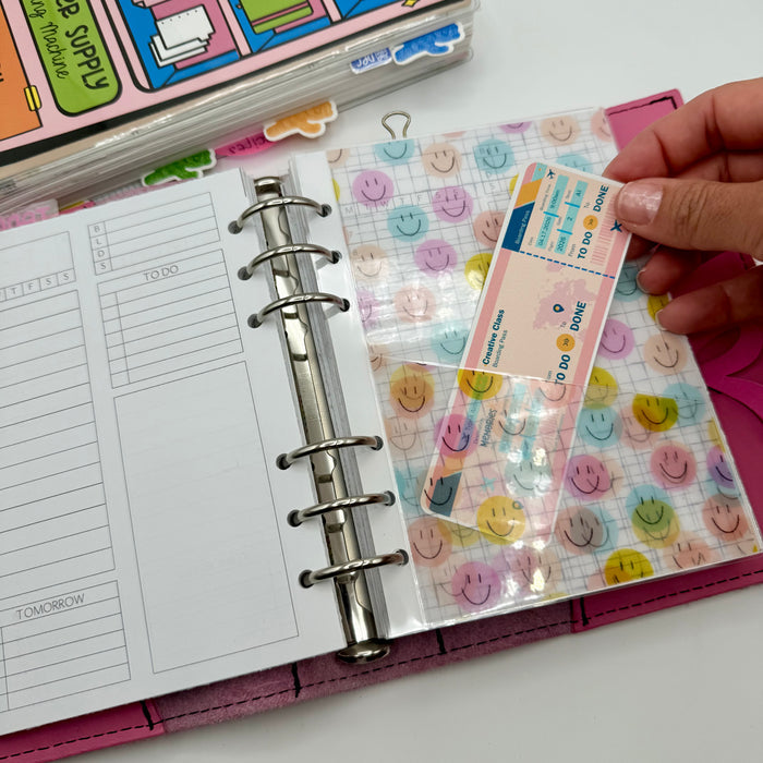Pastel Smileys Vellum Pocket Dashboard