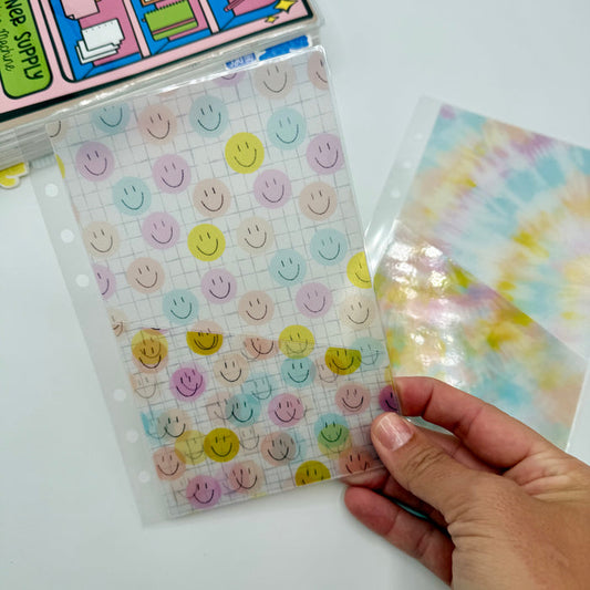 Pastel Smileys Vellum Pocket Dashboard