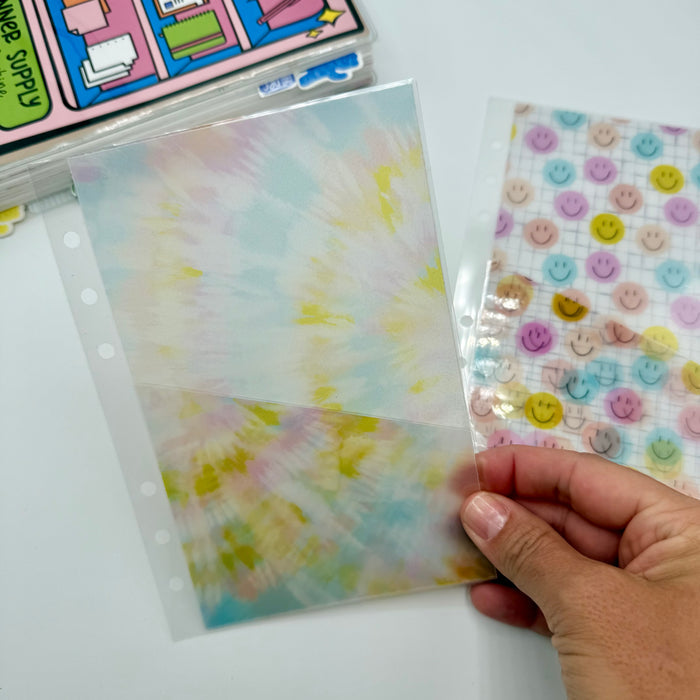Tie Dye Vellum Pocket Dashboard
